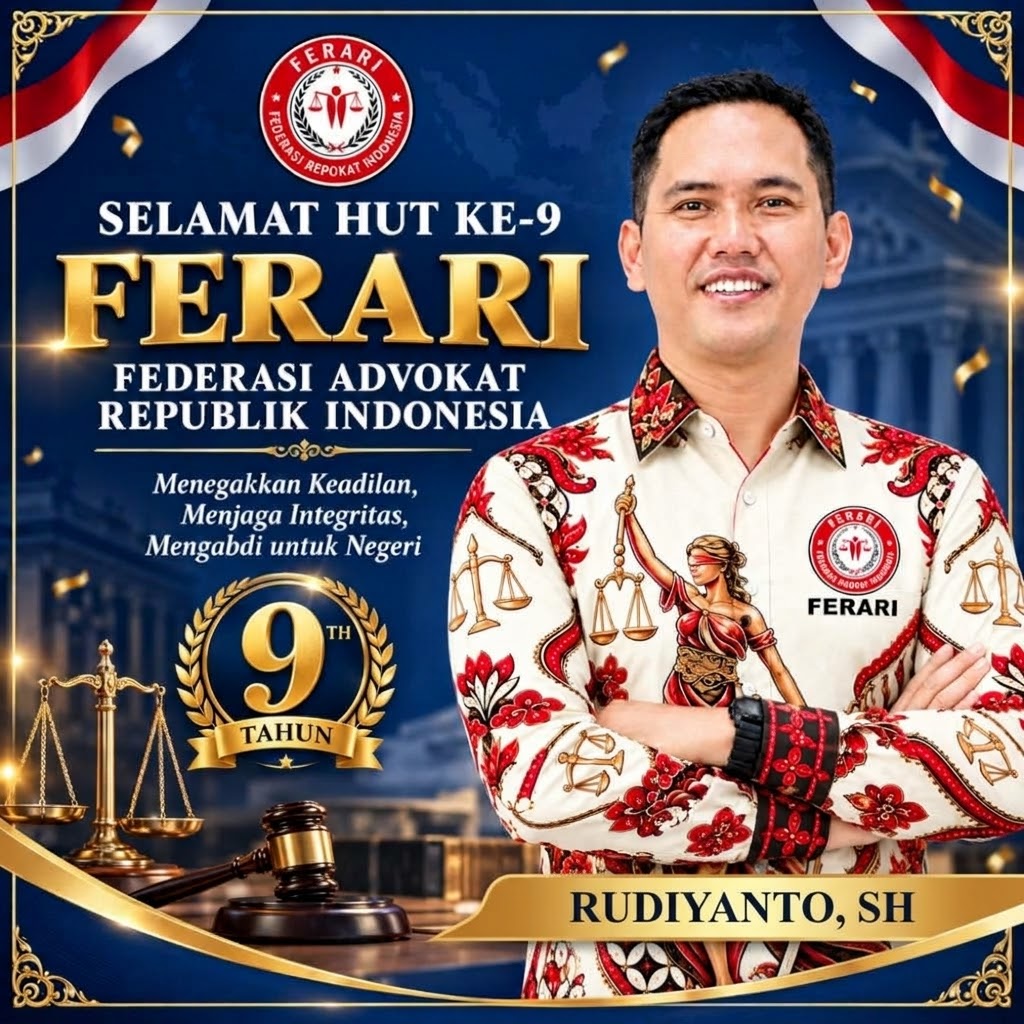 RUDIYANTO, SH: SEMOGA FERARI SEMAKIN DIHORMATI DAN DIPERCAYA RAKYAT DI USIA KE-9!