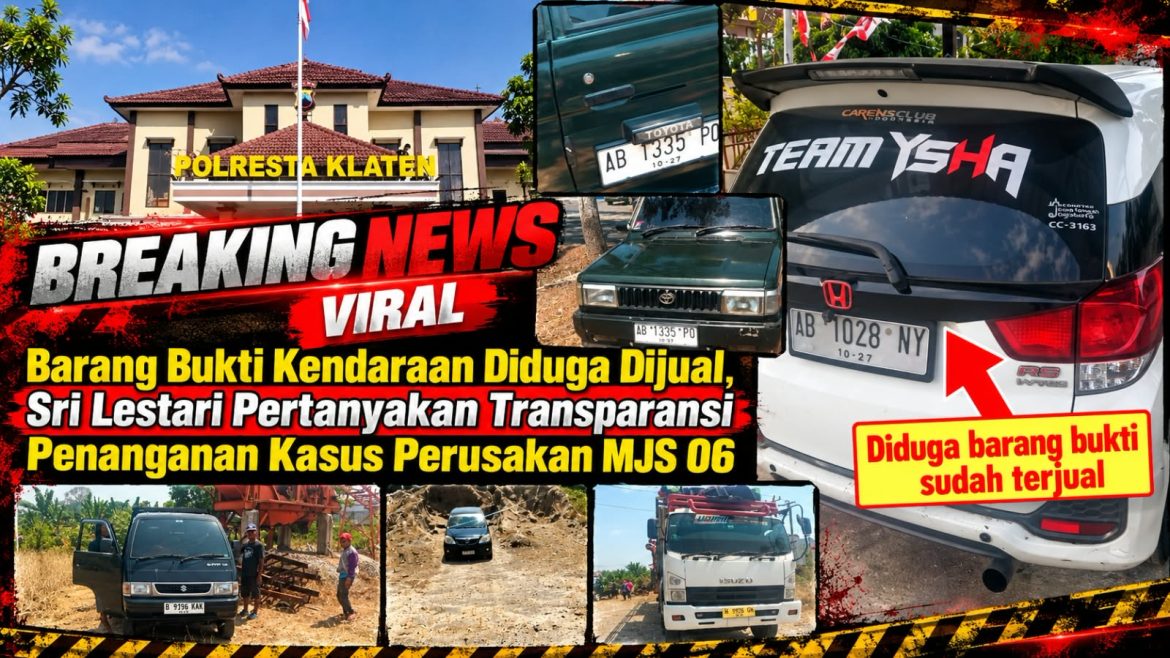 43 Hari Berlalu, Sri Lestari Pertanyakan Penanganan Kasus Perusakan MJS 06, Barang Bukti Kendaraan Diduga Telah Dijual