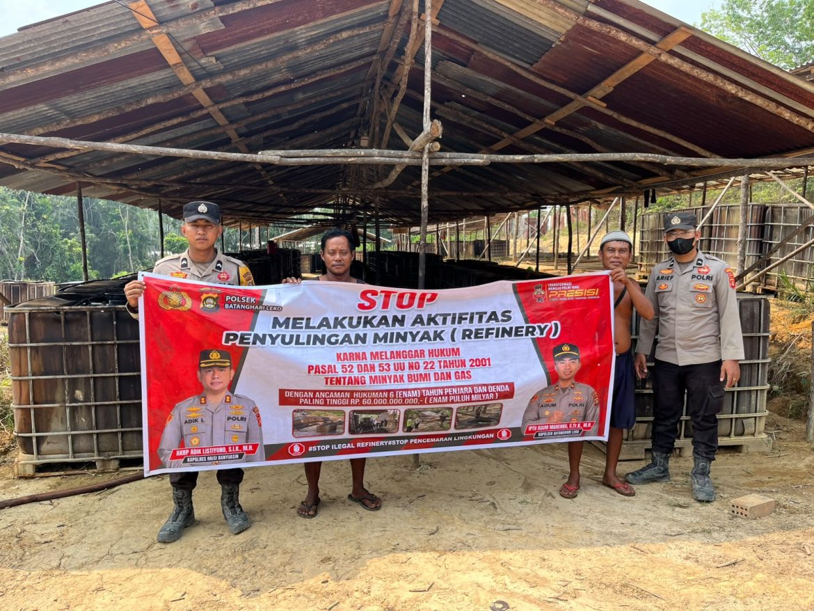 Cegah Illegal Refinery, Polsek Batanghari Leko Gencarkan Patroli dan Sosialisasi di Lubuk Bintialo