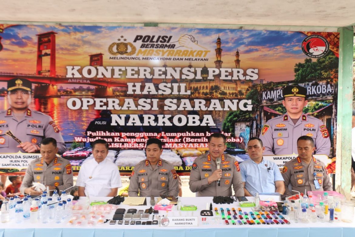 Operasi Sarang Narkoba Polda Sumsel Ungkap 40 Titik, 81 Orang Diamankan
