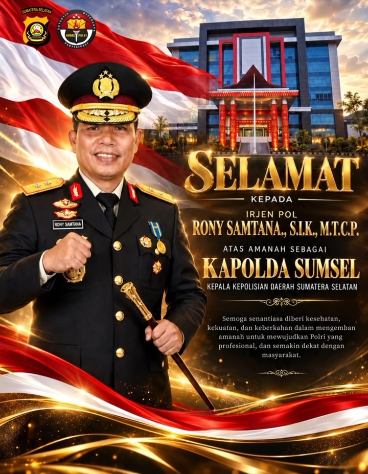 Irjen Pol Rony Samtana Dipercaya Pimpin Polda Sumsel, Amanah Baru untuk Perkuat Pelayanan kepada Masyarakat