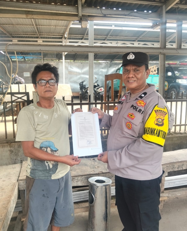 Cegah Karhutla, Bhabinkamtibmas Betung Edukasi Warga Taja Raya II