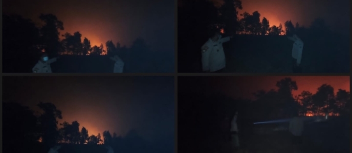 Respons Cepat, Polisi Tangani Kebakaran Lahan di Mariana