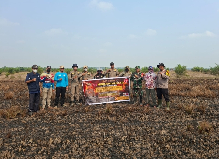 Cegah Karhutla, Bhabinkamtibmas Polsek Makarti Jaya Edukasi Warga Desa Upang Marga