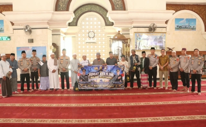Polres Banyuasin Gelar Jumat Keliling, Perkuat Silaturahmi dan Pesan Kamtibmas