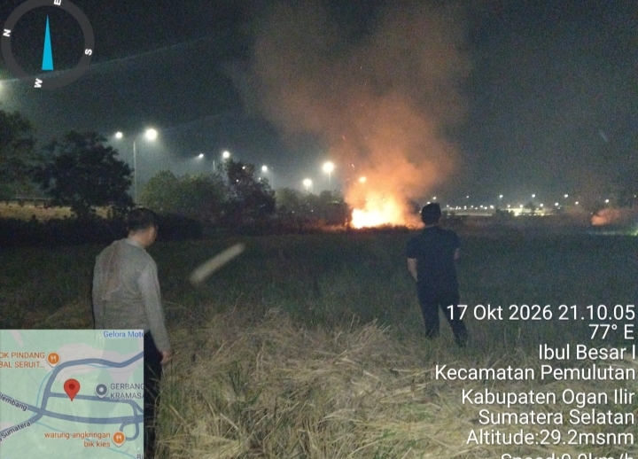 Sinergi TNI-Polri dan BPBD Padamkan Karhutla 1 Hektare di Ibul Besar I Pemulutan