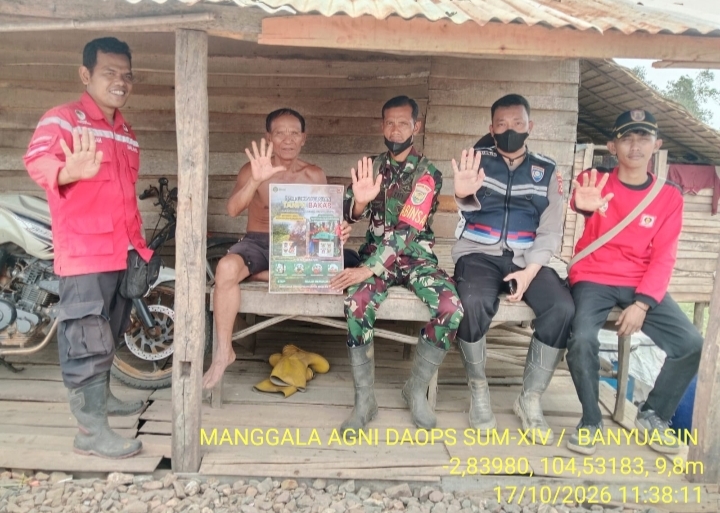 Patroli Terpadu di Desa Pulau Muning, Tim Gabungan Gencarkan Pencegahan Karhutla