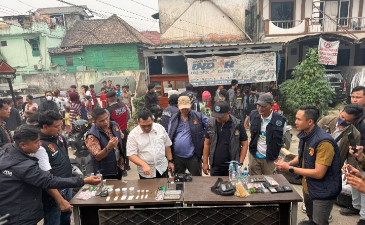Polda Sumsel Bersama BNN Tertibkan Tiga Titik Rawan Narkoba di Palembang, Delapan Orang Diamankan