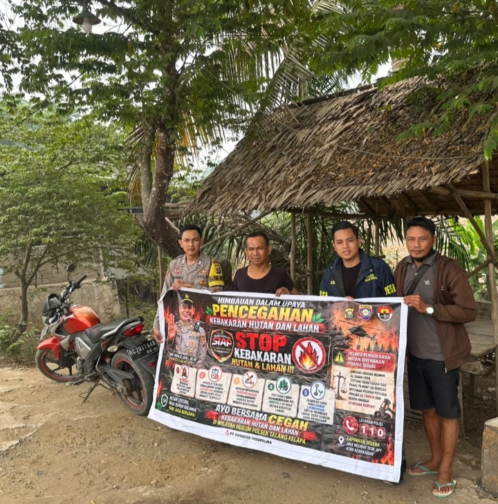 Tim Patroli Karhutla Posko Gasing Edukasi Warga di Wilayah Talang Kelapa dan Tanjung Lago