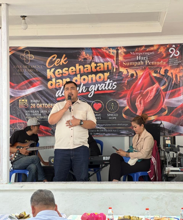 Semarakkan Hari Sumpah Pemuda ke-98, Yayasan Jaya Artasena Keluarga Gelar Cek Kesehatan dan Donor Darah Gratis
