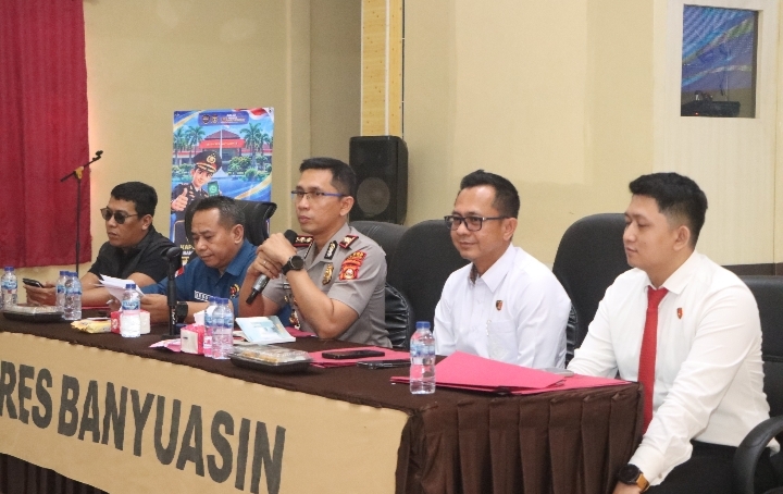 Polres Banyuasin Perkuat Sinergi dengan Media, Tegaskan Komitmen Berantas Narkoba